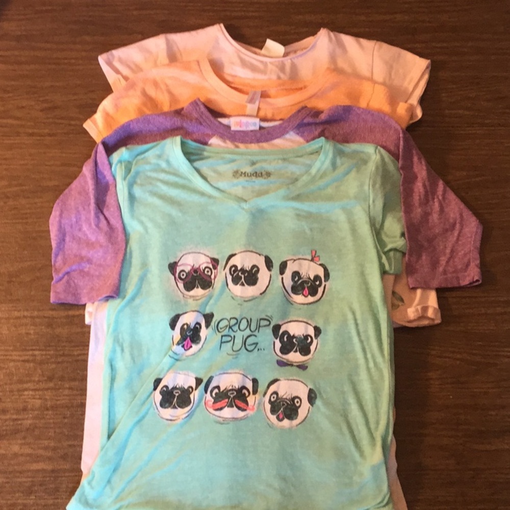 Lot of 4 girls short sleeve tees